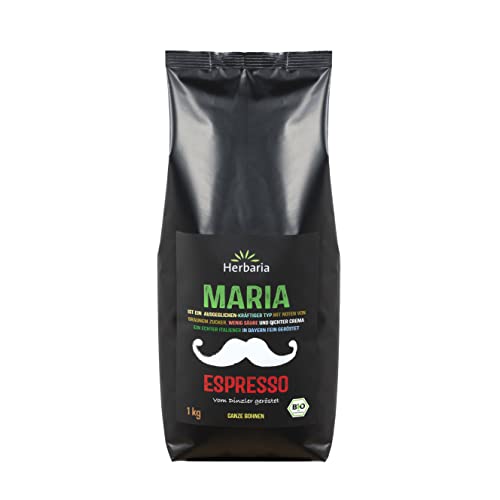 Herbaria "Maria" Espresso ganze Bohne Bio, 1 kg von Herbaria