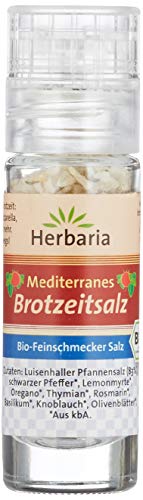 Herbaria Mediterranes Brotzeitsalz Mini-Mühle Bio (1 x 15 g) von Herbaria