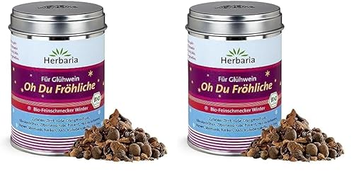 Herbaria Oh Du Fröhliche bio 70g M-Dose – Bio-Gewürzmischung für Glühwein, Punsch, Feuerzangenbowle und winterlichen Teegenuss – mit erlesenen Zutaten - in nachhaltiger Aromaschutz-Dose Herbaria Oh Du Fröhliche bio 70g M-Dose – Bio-Gewürzmischung für Glühwein, Punsch, Feuerzangenbowle und winterlichen Teegenuss – mit erlesenen Zutaten - in nachhaltiger Aromaschutz-Dose von Herbaria
