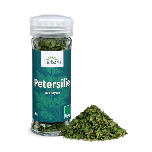 Herbaria Petersilie bio 8g Streuer – Bio Petersilie getrocknet in Bioland-Qualität – Bio-Kräuter - Bio-Gewürz – Bio-Küchenkräuter - Premium Bio-Qualität - im praktischen Glas-Gewürzstreuer Herbaria Petersilie bio 8g Streuer – Bio Petersilie getrocknet in Bioland-Qualität – Bio-Kräuter - Bio-Gewürz – Bio-Küchenkräuter - Premium Bio-Qualität - im praktischen Glas-Gewürzstreuer von Herbaria