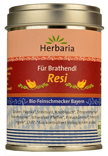 Herbaria "Resi" Brathendl Gewürzmischung, 1er Pack (1 x 90 g Dose) - Bio von Herbaria