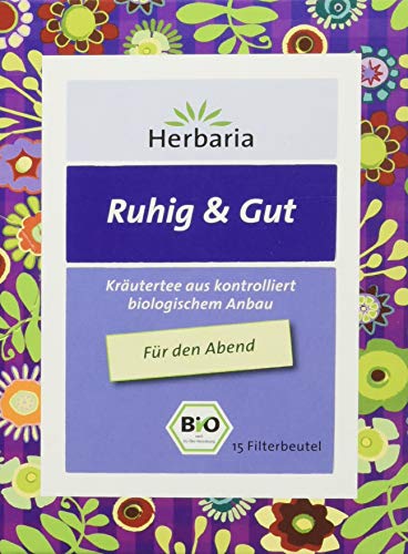 Herbaria "Ruhig & Gut Tee" 15FB BIO Kräutertee aus kontrolliert biologischem Anbau Für den Abend (1 x 24 g) von Herbaria