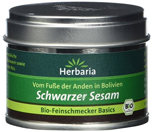 Herbaria Schwarzer Sesam, 1er Pack (1 x 35 g Dose) - Bio von Herbaria