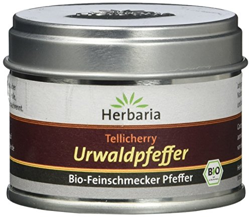 Herbaria Tellicherry Urwaldpfeffer, 1er Pack (1 x 30 g Dose) - Bio von Herbaria