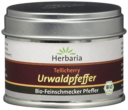 Herbaria Tellicherry Urwaldpfeffer Bio, 30 g Dose von Herbaria