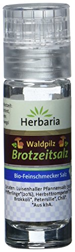 Herbaria Waldpilz Brotzeitsalz Mini-Mühle BIO, 3er Pack (3 x 9 g) von Herbaria