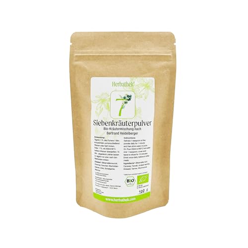 Heidelberger Siebenkräuterpulver, bio, 100g Heidelberger Siebenkräuterpulver, bio, 100g von Herbathek NATÜRLICH GESUND
