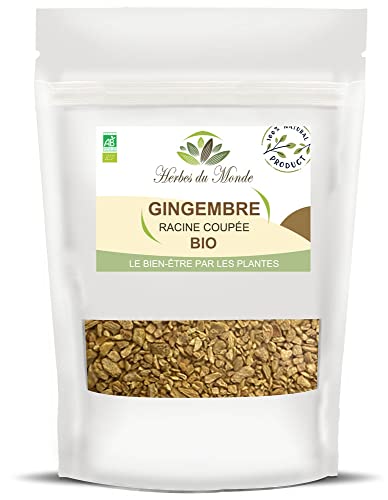 Herbes du Monde – BIO-Ingwer-Kräutertee – geschnittene Wurzel – organischer, stärkender und schlankmachender Verdauungsaufguss – 1 Beutel mit 180 g, AB-zertifiziert Herbes du Monde – BIO-Ingwer-Kräutertee – geschnittene Wurzel – organischer, stärkender und schlankmachender Verdauungsaufguss – 1 Beutel mit 180 g, AB-zertifiziert von Herbes du Monde