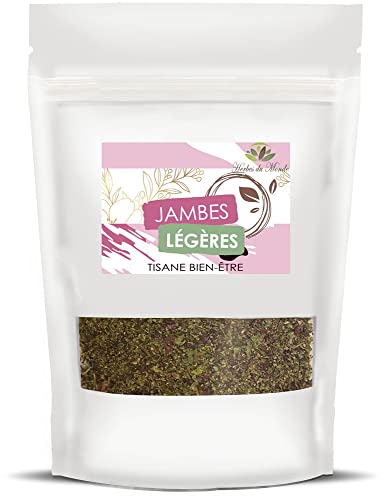 Herbes du Monde – BIO-Kräutertee für leichte Beine – Mischung aus Bio-Pflanzen zur Förderung des Kreislaufwohls – 1 Beutel à 100 g – AB-zertifiziert Herbes du Monde – BIO-Kräutertee für leichte Beine – Mischung aus Bio-Pflanzen zur Förderung des Kreislaufwohls – 1 Beutel à 100 g – AB-zertifiziert von Herbes du Monde