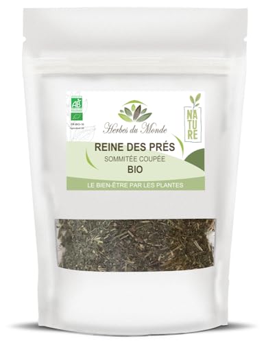 Herbes du Monde – Bio-Mädesüß-Kräutertee – Flowering Tops Herkunft Frankreich – Bio-Entgiftungs- und Schmerzlinderungsaufguss – 1 Beutel mit 60 g AB-zertifiziert Herbes du Monde – Bio-Mädesüß-Kräutertee – Flowering Tops Herkunft Frankreich – Bio-Entgiftungs- und Schmerzlinderungsaufguss – 1 Beutel mit 60 g AB-zertifiziert von Herbes du Monde