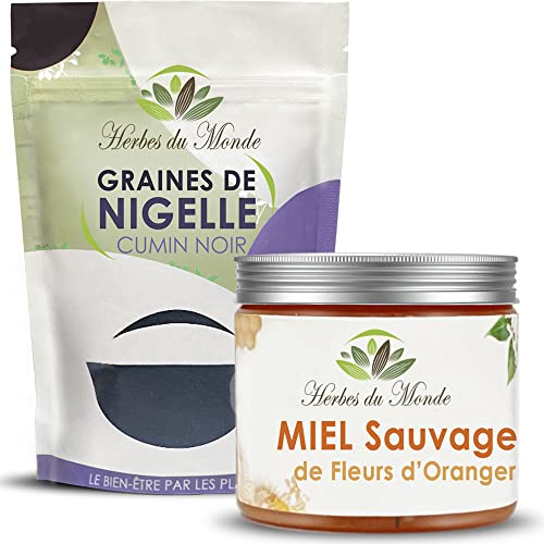 Herbes du Monde – Nigella- und Honig-Duo – Erhöht Ihre Immunität – Stärkt Ihre Immunabwehr – 1 Beutel mit 200 g und 1 Glas Herbes du Monde – Nigella- und Honig-Duo – Erhöht Ihre Immunität – Stärkt Ihre Immunabwehr – 1 Beutel mit 200 g und 1 Glas von Herbes du Monde