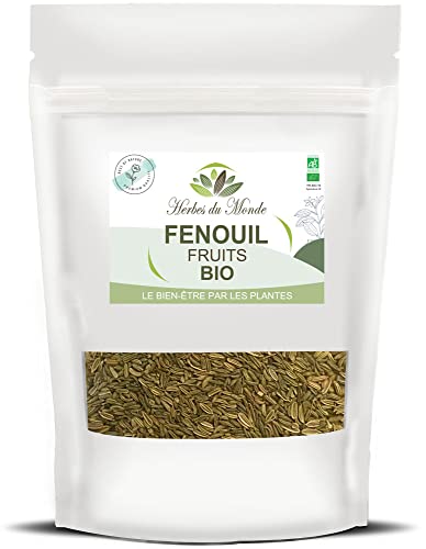 Herbes du Monde – Sanfter Bio-Kräutertee aus Fenchelsamen – Bio-Stillaufguss – Entwässernder/Entgiftender Diuretischer Kräutertee – 1 Beutel mit 150 g AB-zertifiziert Herbes du Monde – Sanfter Bio-Kräutertee aus Fenchelsamen – Bio-Stillaufguss – Entwässernder/Entgiftender Diuretischer Kräutertee – 1 Beutel mit 150 g AB-zertifiziert von Herbes du Monde