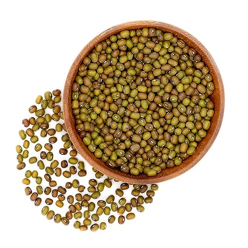 Herbis Natura Mungbohnen grün (Moong Dal) Bohnen ungeschält, aus biologischem Anbau, Vigna radiata (250 Gramm) von Herbis Natura