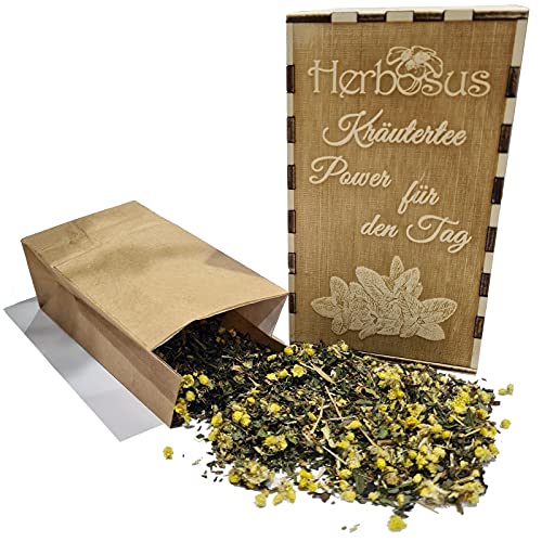 Kräutertee "Power für den Tag" in eine Geschenkverpackung aus Holz Kräutertee "Power für den Tag" in eine Geschenkverpackung aus Holz von Herbosus