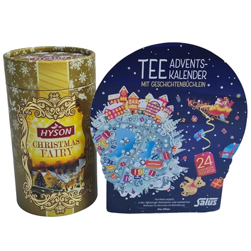 Salus Adventskalender Tee mit Hyson schwarzer Tee Chrismas Fairy von Herbosus