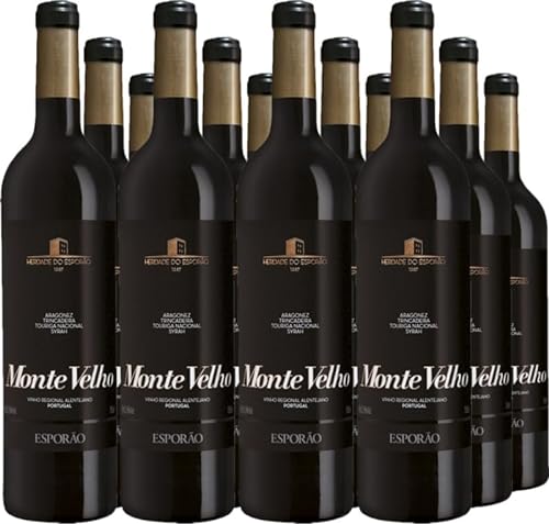 Herdade Do Esporao 12er Vorteilspaket Monte Velho Tinto Vinho Regional Alentejo 2021 (12 x 0.75 l) von Herdade Do Esporao