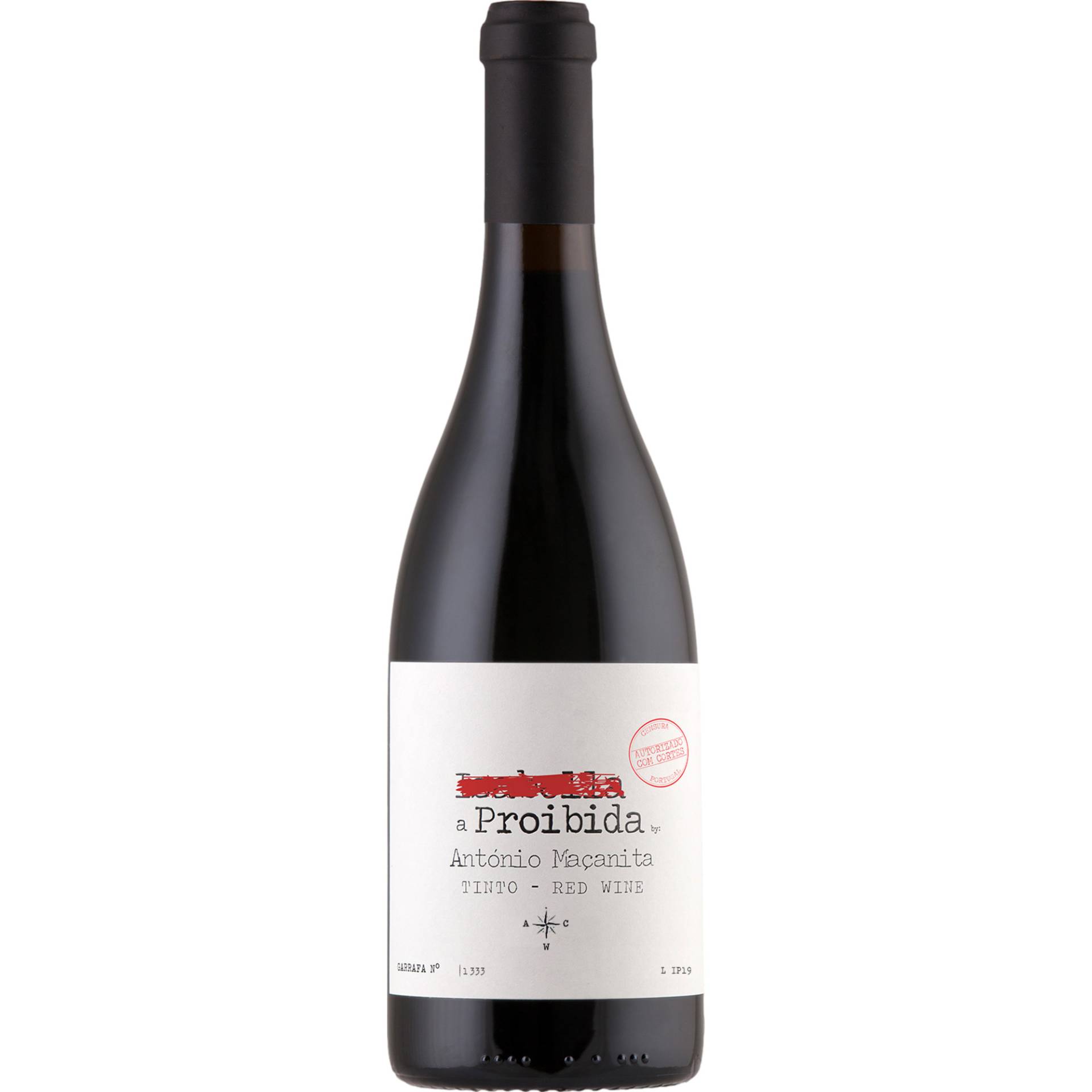Fita Preta Vinho a Proibida Tinto, Vinho Regional Açores, Açores, 2018, Rotwein Fita Preta Vinho a Proibida Tinto, Vinho Regional Açores, Açores, 2018, Rotwein von Herdade da Oliveira – Estrada da Igrejinha7000-016 Évora