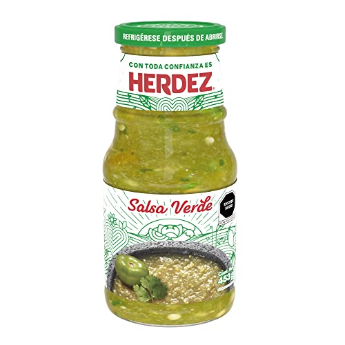 Grüne Soße aus Mexiko, Glas 445g - Salsa Verde HERDEZ 443g von Herdez