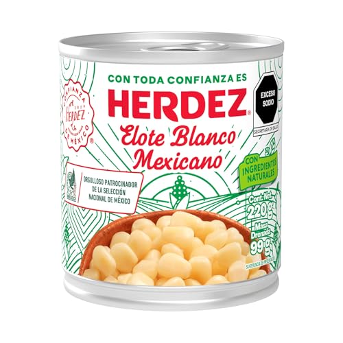 Mexikanischer weißer Mais, Dose 220g (Abtropfgewicht 117g) - Elote Blanco Mexicano HERDEZ 220g von Herdez