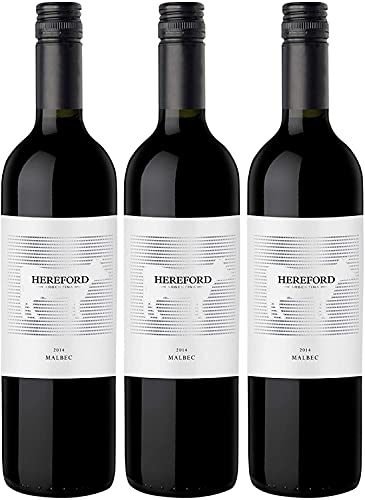 Hereford Malbec Rotwein veganer Wein trocken Argentinien (3 Flaschen) von Hereford
