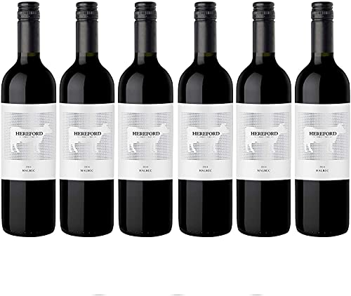 Hereford Malbec Rotwein veganer Wein trocken Argentinien (6 Flaschen) von Hereford