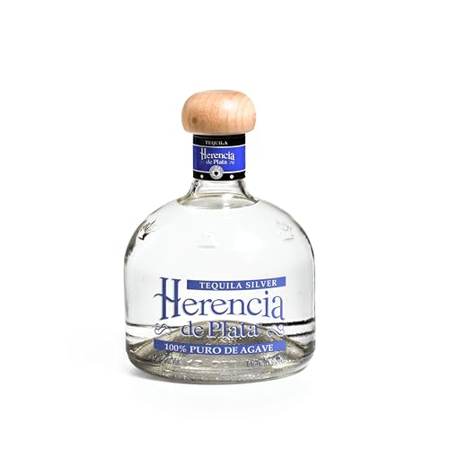 Herencia de Plata Blanco Tequila 38%, Premium weißer Tequila aus Mexiko, 1 x 0,7l / 700ml von Herencia de Plata