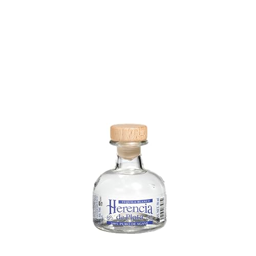 Herencia de Plata Blanco Tequila 38%, Premium weißer Tequila aus Mexiko, 1 x 0,05l / 50ml von Herencia de Plata