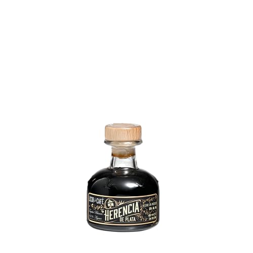 Herencia de Plata Licor de Café 30%, preisgekrönter Premium Kaffeelikör aus Mexico, Espressolikör auf Tequilabasis, 0,05l / 50ml von Herencia de Plata