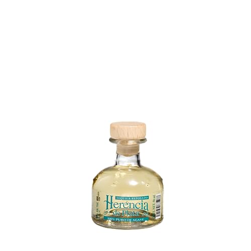 Herencia de Plata Reposado Tequila 38%, Premium-Tequila aus Mexiko, 1 x 0,05l / 50ml von Herencia de Plata