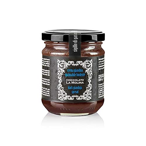 Gianduja Nougat Creme, dunkel, La Molina, 220g Gianduja Nougat Creme, dunkel, La Molina, 220g von Hergestellt und Verpackt von: Cioccolato La Molina