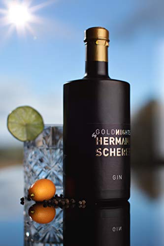 GoldNIGhts Gin 47,5% 0,5l Flasche | für Gin Tonic und Cocktails | perfekt als Gin Geschenkidee | von Hermann Scherer