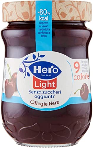 3x Hero Light Konfitüre Leichte Brotaufstriche Schwarze Kirschen Italien 280 g von Hero
