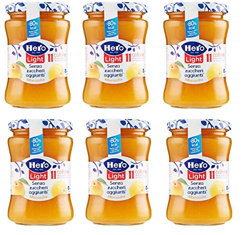 6x Hero Light Albicocche Konfitüre Leichte Brotaufstriche Aprikosen Italien 280 g von Hero