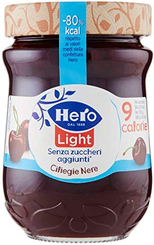 6x Hero Light Konfitüre Leichte Brotaufstriche Schwarze Kirschen Italien 280 g von Hero