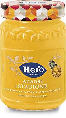 6x Hero Saisonale Ananas Marmelade Konfitüre Brotaufstriche Italien 350g von Hero