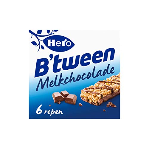 Milchschokolade Müsliriegel | Hero | B'tween Getreideriegel Vollmilchschokolade 6 x 25g | Gesamtgewicht 150 Gramm von Hero