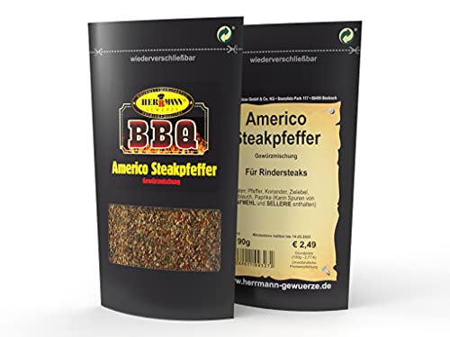 BBQ Americo Steakpfeffer 90g Gewürzmischung BBQ Americo Steakpfeffer 90g Gewürzmischung von Herrmann Gewürze