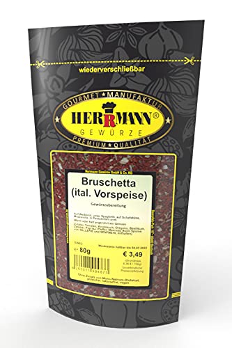 Bruschetta ital. Vorspeise 80g Gewürzmischung von Herrmann Gewürze