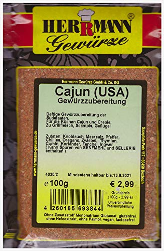 CAJUN USA 100g ohne Zusatz ohne Glutamat von Herrmann Gewürze