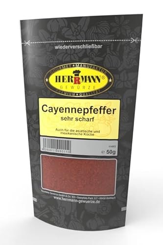 Cayennepfeffer sehr scharf 50g Cayennepfeffer sehr scharf 50g von Herrmann Gewürze