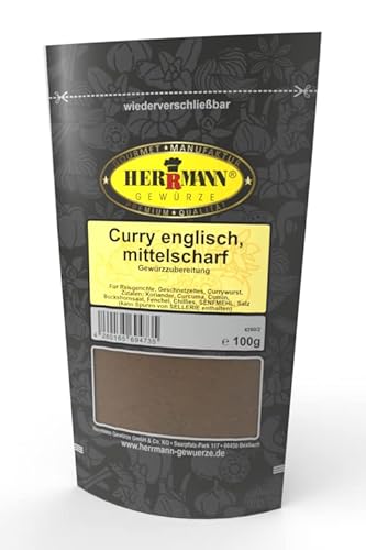 Curry englisch, mittelscharf 100g Gewürzmischung von Herrmann Gewürze