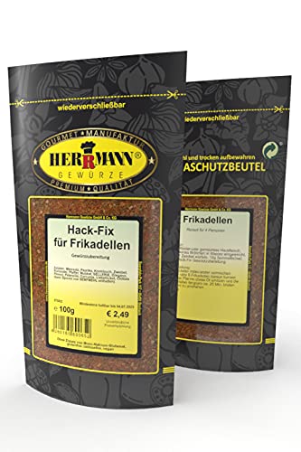 Hack-Fix für Frikadellen 100g Gewürzmischung Hack-Fix für Frikadellen 100g Gewürzmischung von Herrmann Gewürze