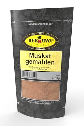 Muskat gemahlen 50g ohne Zusatz von Herrmann Gewürze