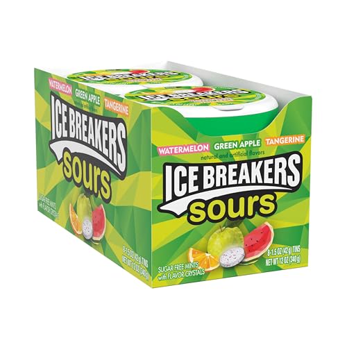 8 Packungen Ice Breakers Sours - Fruit Sours, Zuckerfrei von Ice Breakers