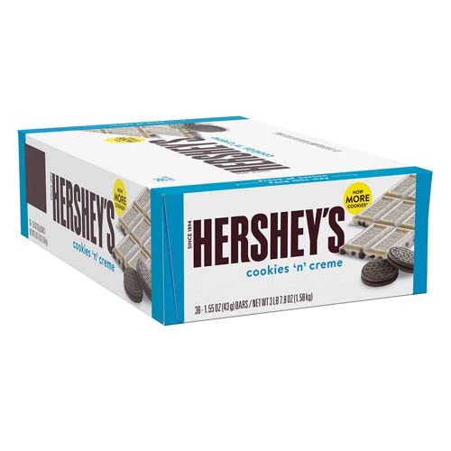 Hershey's Cookies'n Creme Schokoriegel, 36er Pack (36 x 43 g) von Hershey's