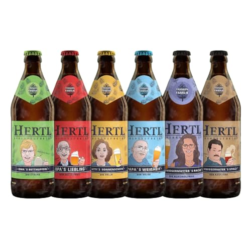 Familienausflug von Hertl | Vielfalt fränkischer Biere | Ideal zum Probieren | 8 x 0,5L Flaschen von Hertl