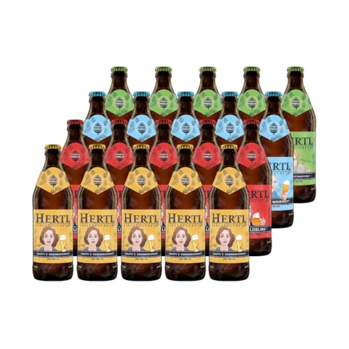 Hertl Großes Mischpaket | Opa, Mutti, Papa & Oma | Fränkische Bierauswahl | Ideal zum Probieren | 20 x 0,5L Flaschen von Hertl