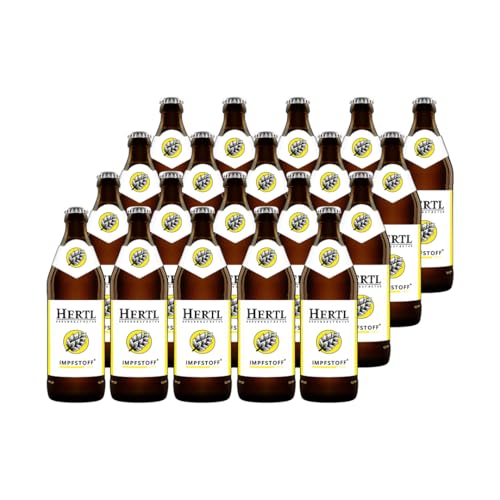 Hertl Impfstoff Hell aus der Braumanufaktur Hertl | | 10L (20 x 0,5L Flaschen) | Original fränkisches Helles Bier | 4,9% vol von Hertl