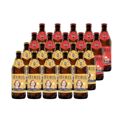 Hertl Mischpaket Opa & Mutti | Fränkische Bierspezialitäten | Ideal zum Probieren | 20 x 0,5L Flaschen von Hertl