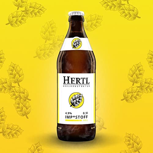 Hertl Impfstoff Helles Bier | Fränkisches Helles | 4.9% vol, 0.5l Flasche | Bier aus Deutschland | Der fränkische "Impfstoff" gegen schlechte Laune! von Hertl